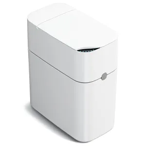 CTIME 3 Gallon Motion Sensor Bathroom Trash Can with Exhaust Fan for Automatic Bag Expanding - 2nd Gen Smart Slim Small Garbage Can (6" W x 11" L x 13" H)