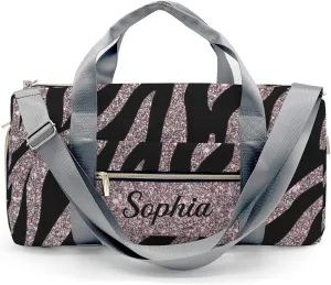 Custom Duffel Bag Girly Pink Zebra Print Rose Gold Adventure Awaits: Best Travel Bags for Hiking and Sports
