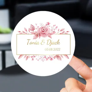 Custom Stickers Personalized Stickers Lables for Businesses Logo and Name,Birthday Party Baby Candy Candle Labels Boxes Wedding Favors Labels Custom Thank You Stickers (Vinyl Foil)