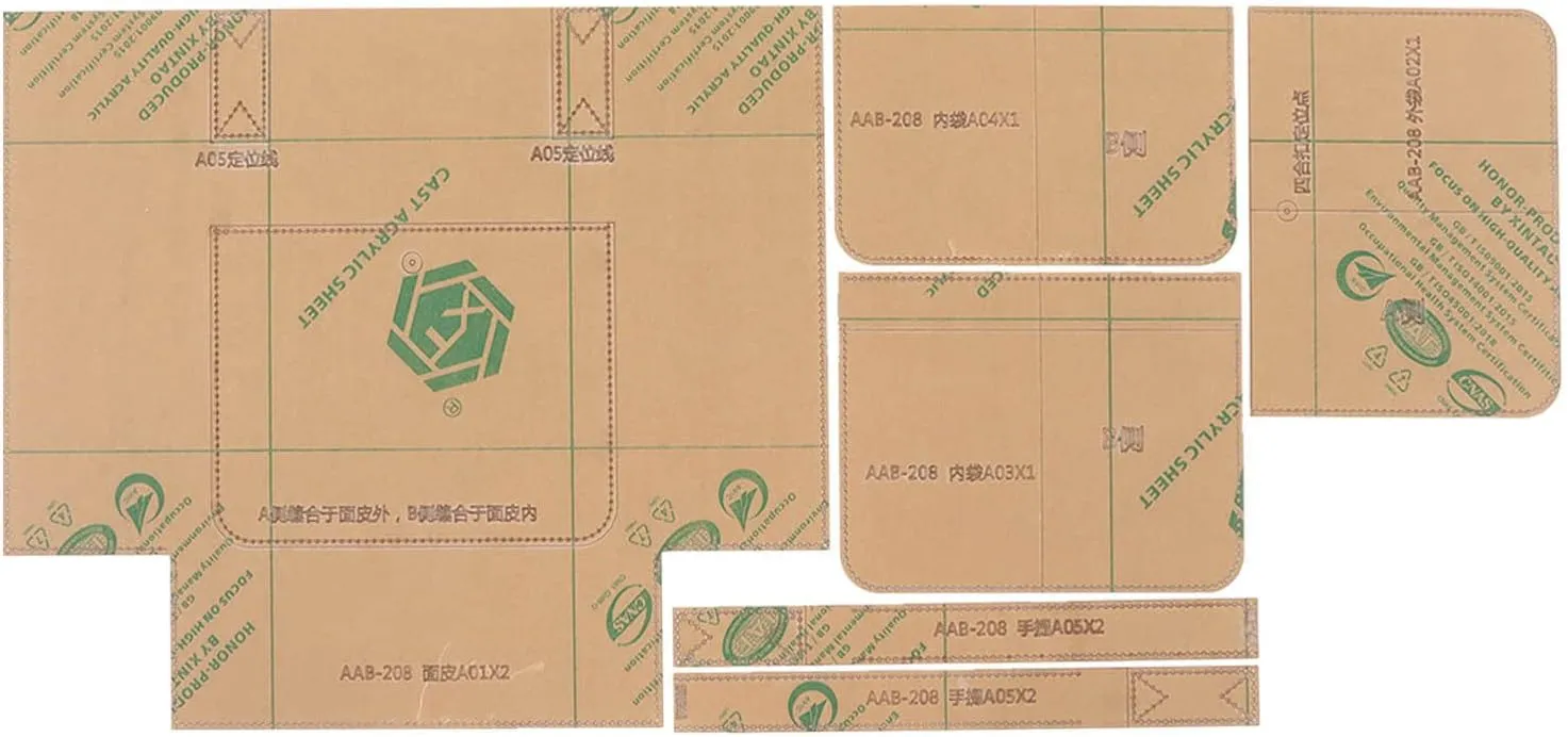 Cutting Handbag Templates, Transparent Acrylic Pattern Stencils, Lightweight and Portable DIY Sewing Drawing Tool for Shoulder Bags, Tailors and Sewing Enthusiasts