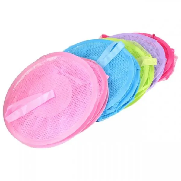 Cylindrical 3-Layer Hanging Storage Net Organizer Bag for Wall Door Closet Green