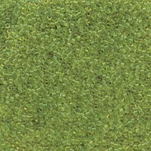 DB 1107, Transparent Olive - Miyuki Delica Beads - Size 11 - 5 grams - Japanese Cylinder Seed Beads - Retail & Wholesale - Green