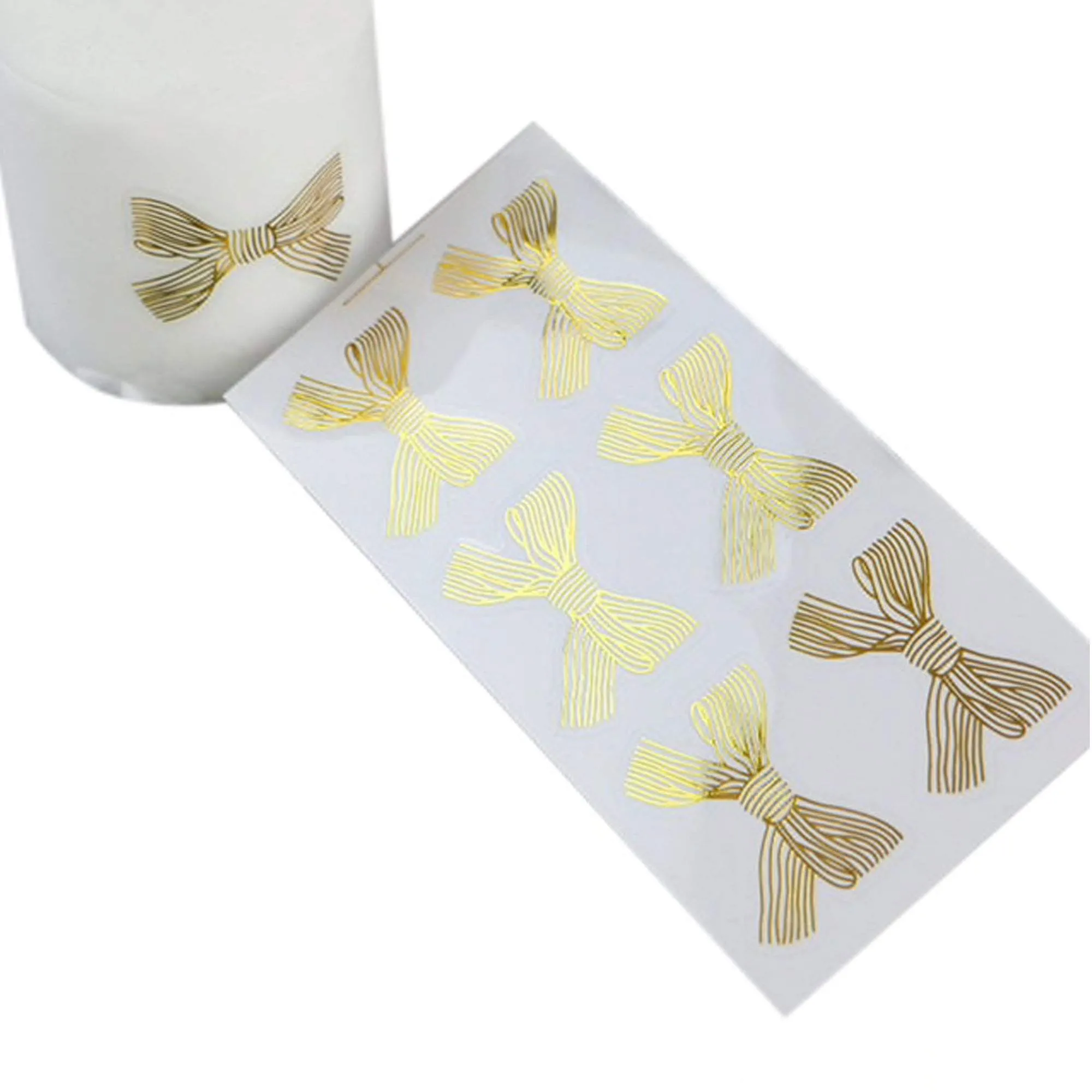 Decorative Gold 'Bow' Stickers  | 24pk