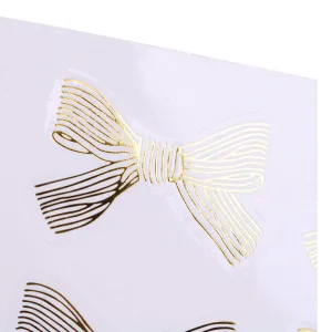 Decorative Gold 'Bow' Stickers  | 24pk