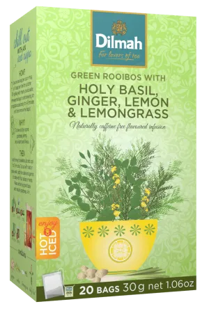 Dilmah Tulsi Ginger Lemongrass Rooibos, 20 Teabags