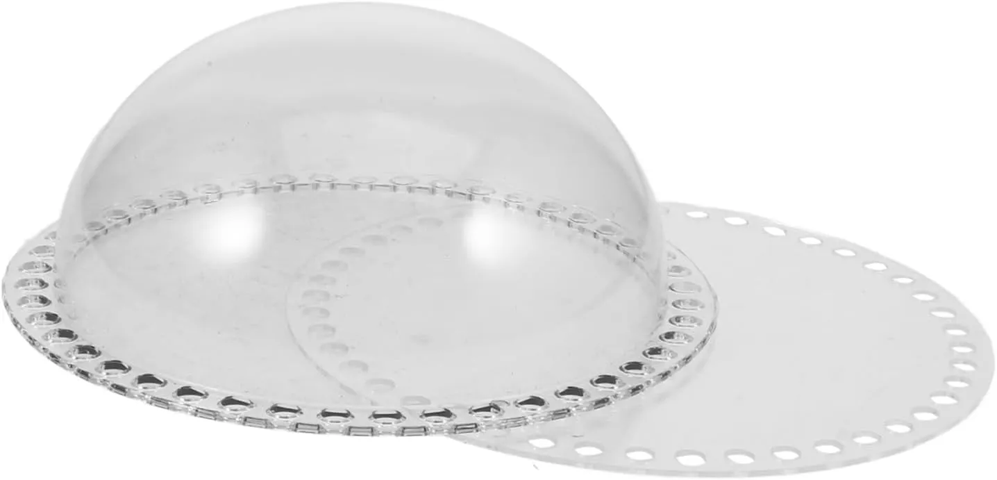 DIYEAH 2 Pack Acrylic Dome Cover for DIY Bag Making Woven Crossbody Bag Maker Accessory