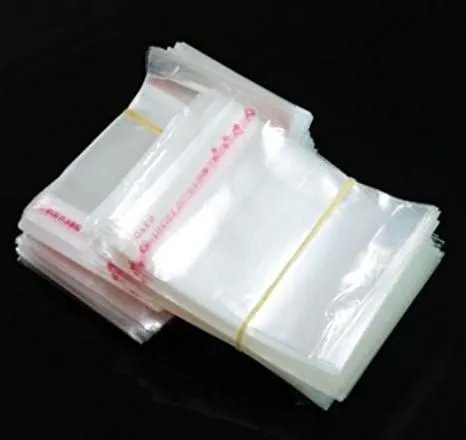 DMS RETAIL Ideal for Packing Plastic polythene Clear Bags Small Size Pouches Transparent Self Adhesive BOPP Bags for Jewellery Packing 2X3 INCHES Pack of (50)
