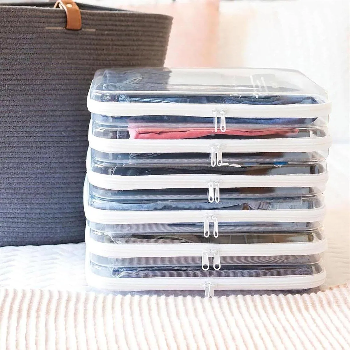 Durable 2pcs Travel Organizer Bags Split Storage for Luggage and Suitcase