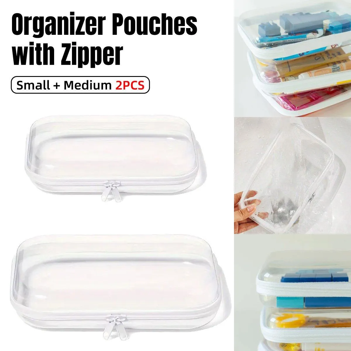 Durable 2pcs Travel Organizer Bags Split Storage for Luggage and Suitcase