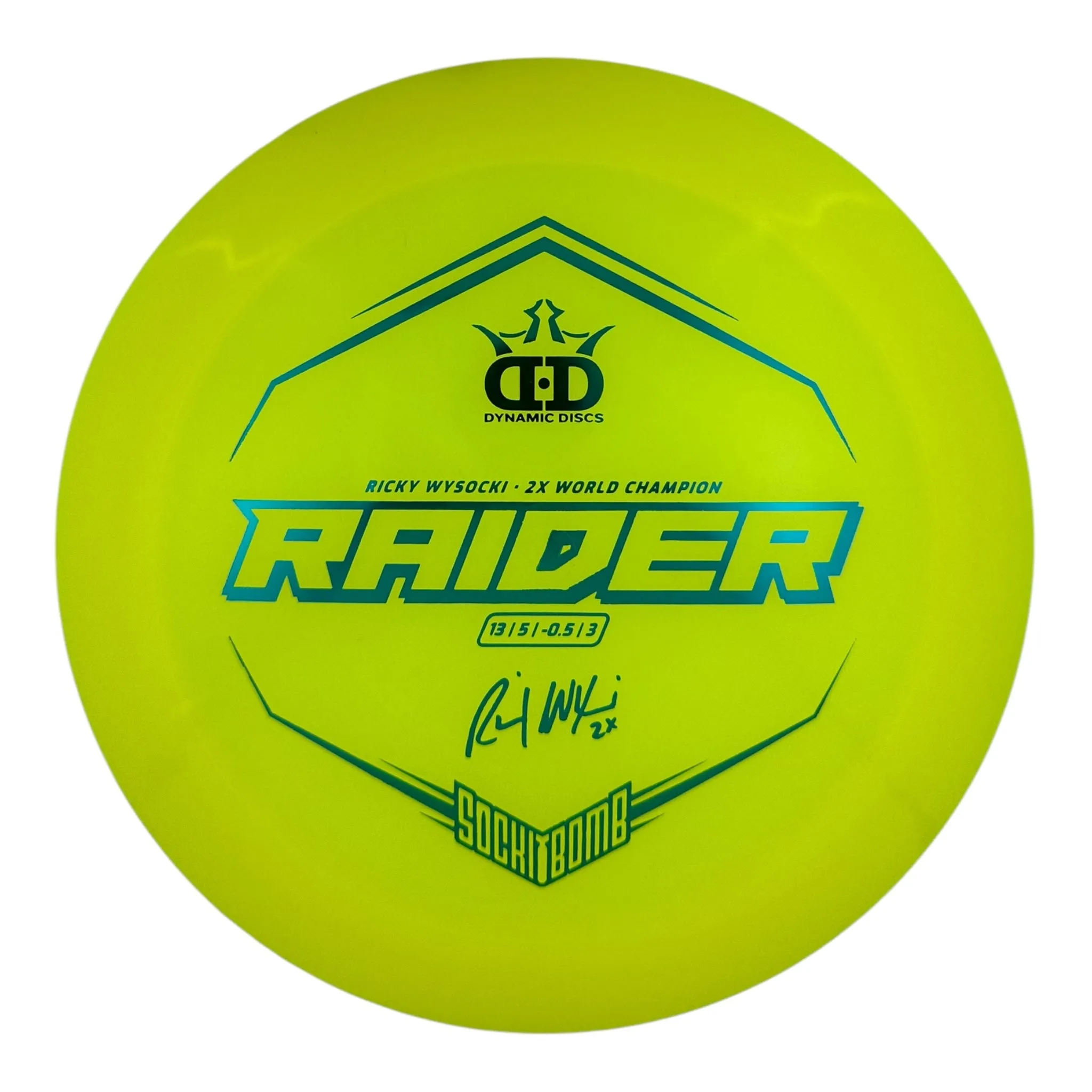 Dynamic Discs Raider - Lucid Ice Plastic - Sockibomb Stamp