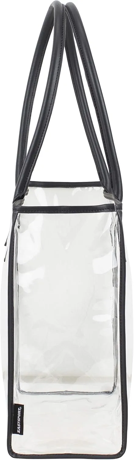 Eastsport Clear Handbag Bundle Set, Heavy Duty PVC Transparent See Through Daypack Tote Bag for College Workplace