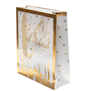 Eid Mubarak Gift Bag - Gold Mosque & Star