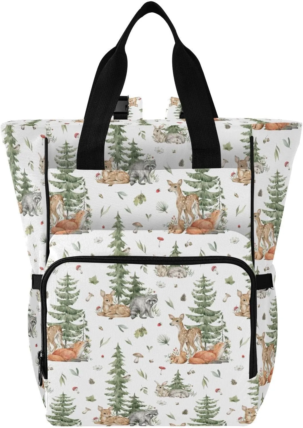 Emelivor Forest Animals Diaper Bag Backpack Large Capacity Travel Baby Bags Backpack Diaper Bags for Boy Girl Travel Mom Women Boys Girls