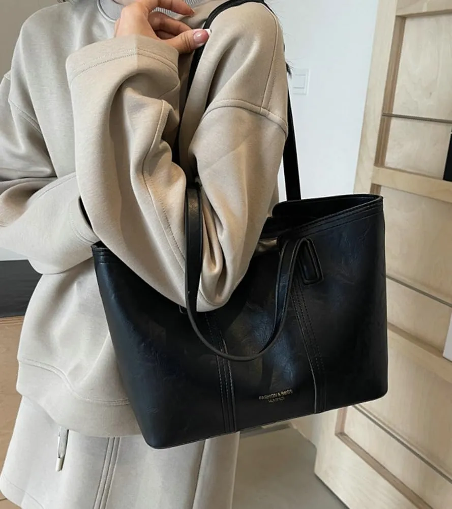 Epsion Large Tote Bag for Women Soft Vegan Leather Purses Handbags Ladies Shoulder Bags 2025