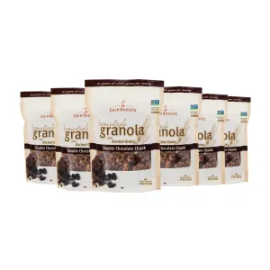Erin Baker's Homestyle Granola Cereal with Ancient Grains, Double Chocolate - Made from Natural Ingredients, Source of Plant-Based Protein - Vegan Friendly, Non-GMO, 12oz Bags, 6-Pack