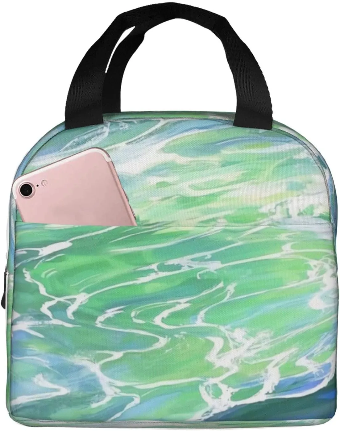 Eternal Drift Print Lunch Bag, Durable Tote Lunch Box Bags, Reusable Insulated Lunch Bag for Work, Picnic, Travel