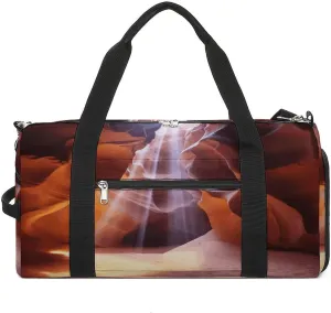 Fitness Bag,Antelope Canyon Print Gym Bag,sports Travel Fitness Bag,essentials Gym Bag,gym Bag with Shoe Compartment, style