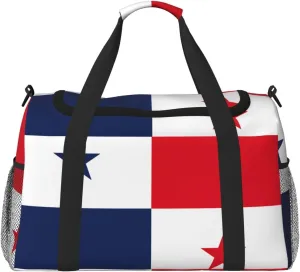 Flag of Panama print Large Canvas Travel Duffel Bag Weekender Bags for Women Overnight Bag Carry On Tote Bag