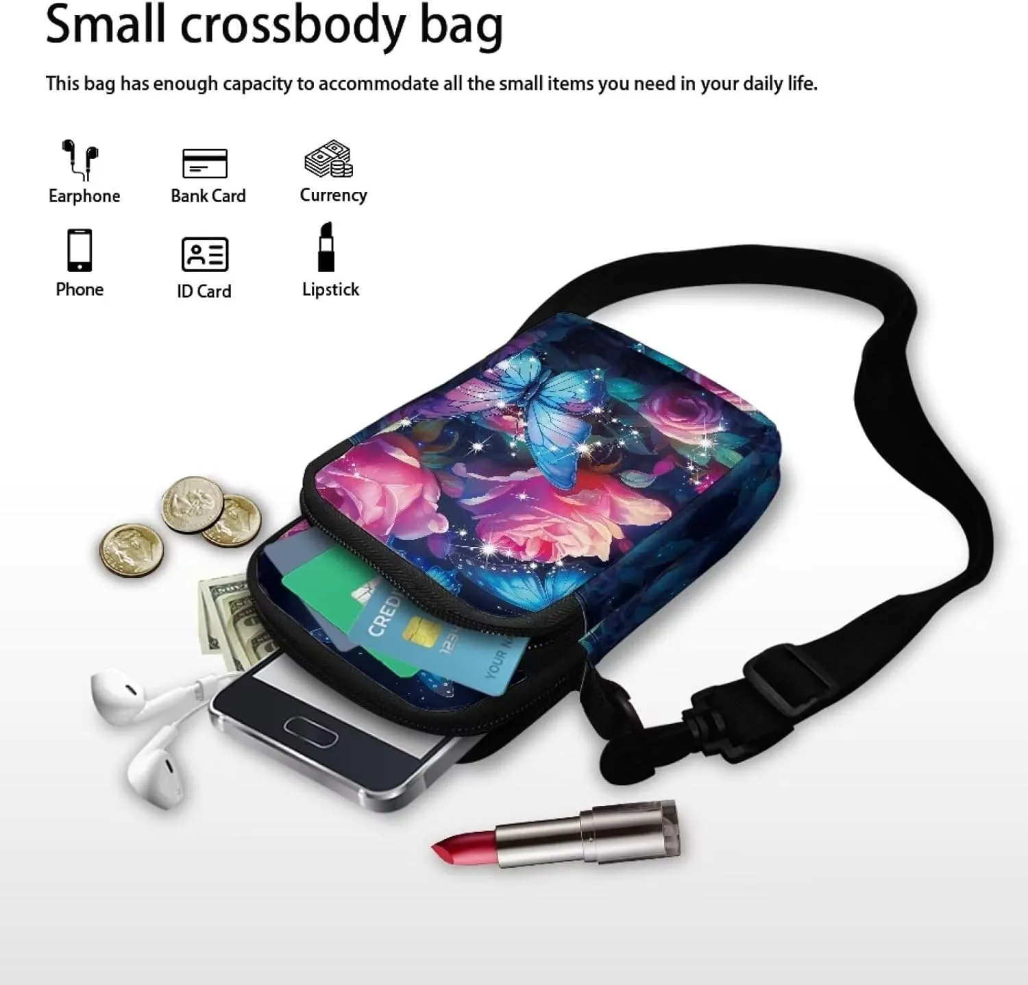 Flashideas Crossbody Bags for Women Cell Phone Shoulder Bag Storage Organizer for Purse Chest Bag for Travel