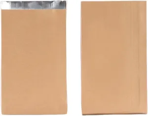 Foil Hamburger Wrappers,Aluminium Foil Lined Bags Storage Temperature, Perfect for Sandwiches,BBQ,Hot Dog,Kraft Food Wrapping Paper Sheets for Picnic,Festival (Brown, Small(Pack of 100))