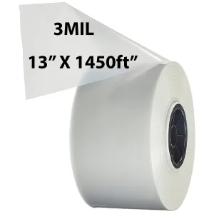 Food Grade Poly Tubing Roll Bags 3Mil 13x1450ft- Impulse Heat Sealer