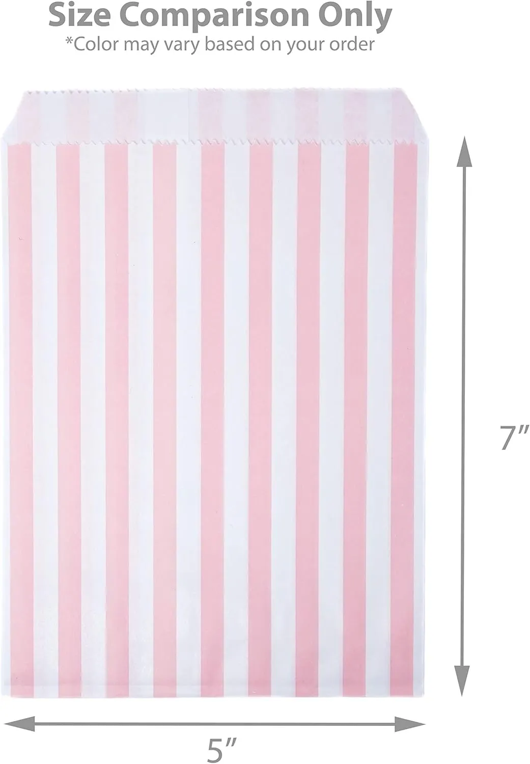 Food Safe Biodegradable Paper Candy Favor & Treat Bags for All Parties - 48 Count Assorted, 7x5 Size (Pink, Gold Foil)