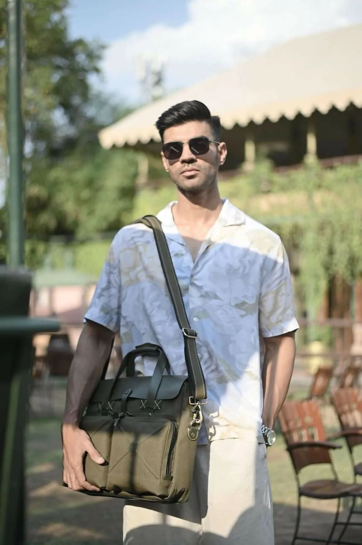 Forest Criss Cross Laptop Bag