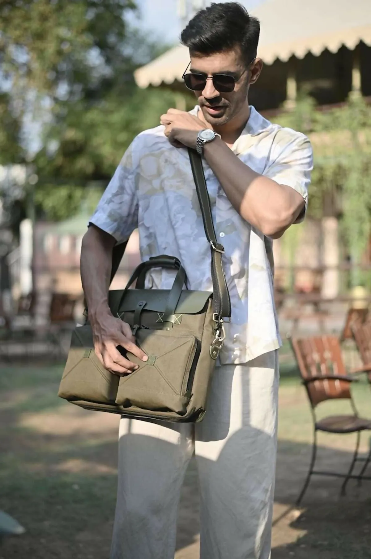 Forest Criss Cross Laptop Bag