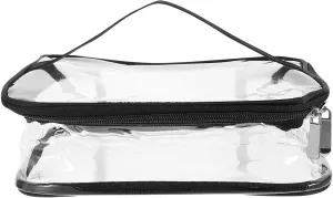 FRCOLOR Clear Lunch Bags for Women See Through Zipper Handbag Transparent Bag for Airport Travel Events Concerts Sports Stadium Approved