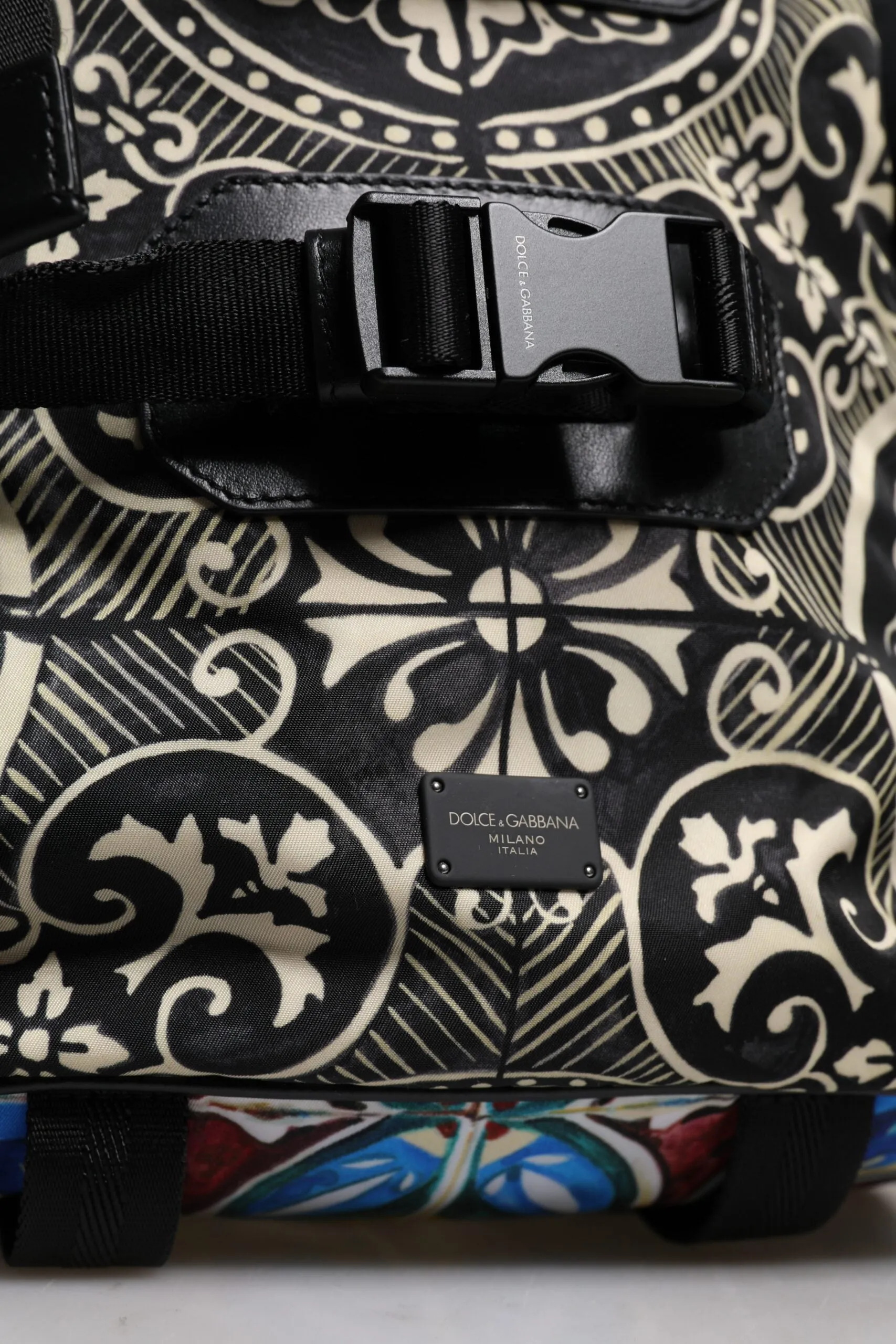 Fully integrated Multicolor Bag Seamless support Backpack Maiolica Gabbana Print Nylon & Dolce