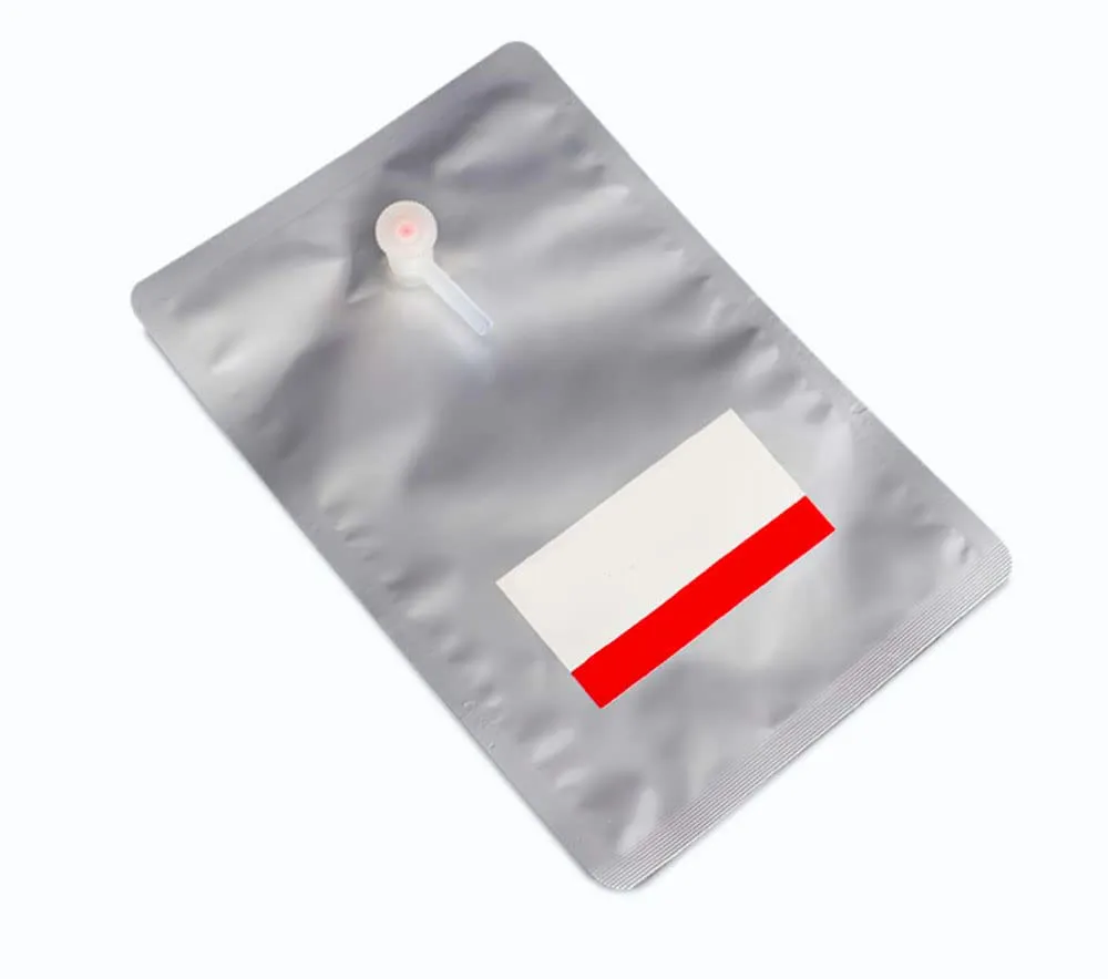 Gas Sampling Bags with Single/Double Valve, 30mL~500mL, PTFE Aluminum Foil Air Bag, Gas Collection and Storage Bag, Keep Gas Away from Light - 5Pcs (100ml, Single Valve)