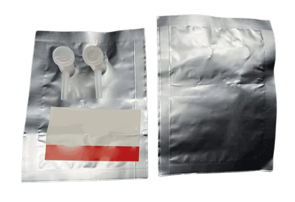 Gas Sampling Bags with Single/Double Valve, 30mL~500mL, PTFE Aluminum Foil Air Bag, Gas Collection and Storage Bag, Keep Gas Away from Light - 5Pcs (100ml, Single Valve)