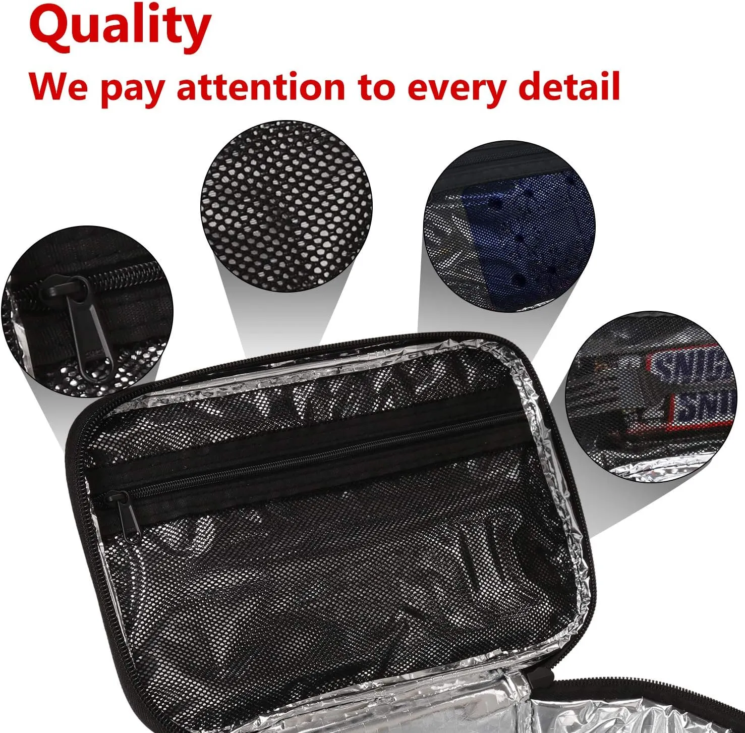 Gloppie Small Lunch Bag Insulated Lunch Box for Women Girls Kids Mini Lunchbox Adult Portable Cooler Bags Reusable Snack Bag Thermal Lunch Boxes, Wine Red