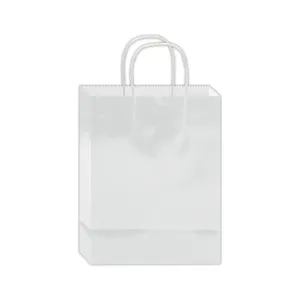 Glossy Gift Bag White 8.8x5.5x3.5"