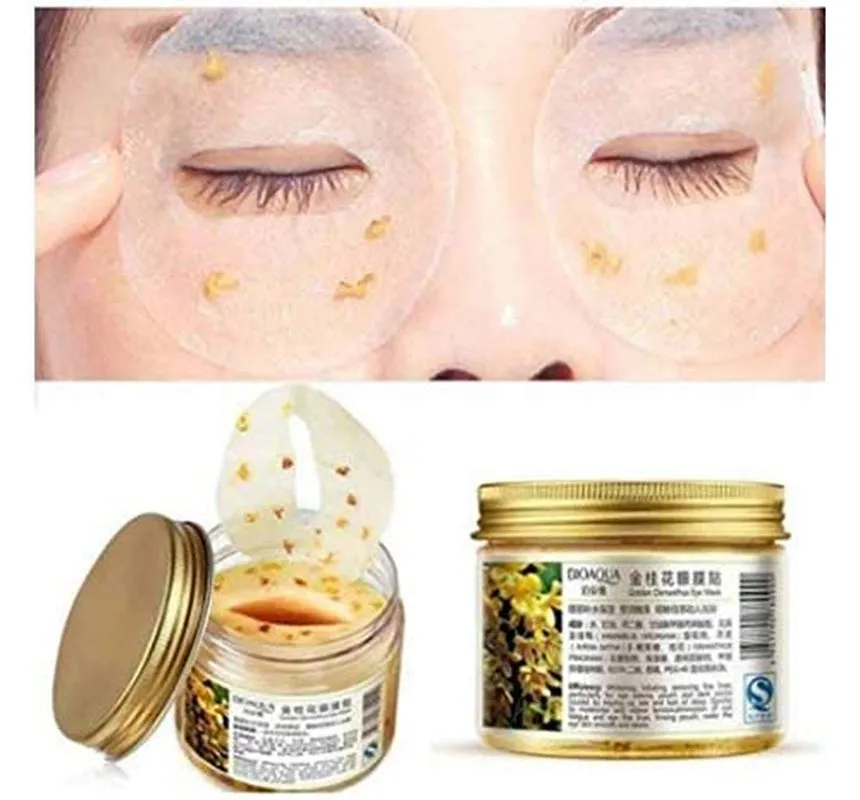 Gold Osmanthus Lemon Eye Mask 80 Pcs Women Collagen Gel Protein Nourishing