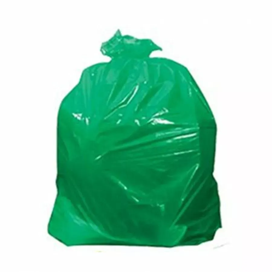 Green Refuse Sacks Strong Polythene Bin Liners Waste Rubbish Bags18"x29"x38 160G