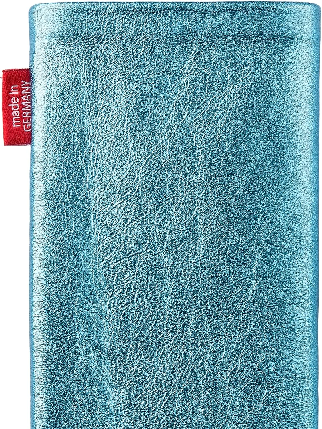 Groove Turquoise Custom Tailored Sleeve for Mobistel Cynus T1. Fine Nappa foil Leather Pouch with Integrated Microfibre Lining for Display Cleaning