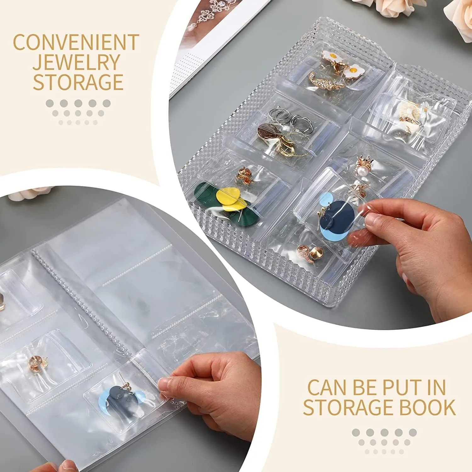 GSXRB PVC Anti Tarnish Jewelry Bags,Jewelry Bags Clear Plastic. Jewelry Pouch for Jewelry Rings and Earrings (100 pcs，3.14x4.72 inches)