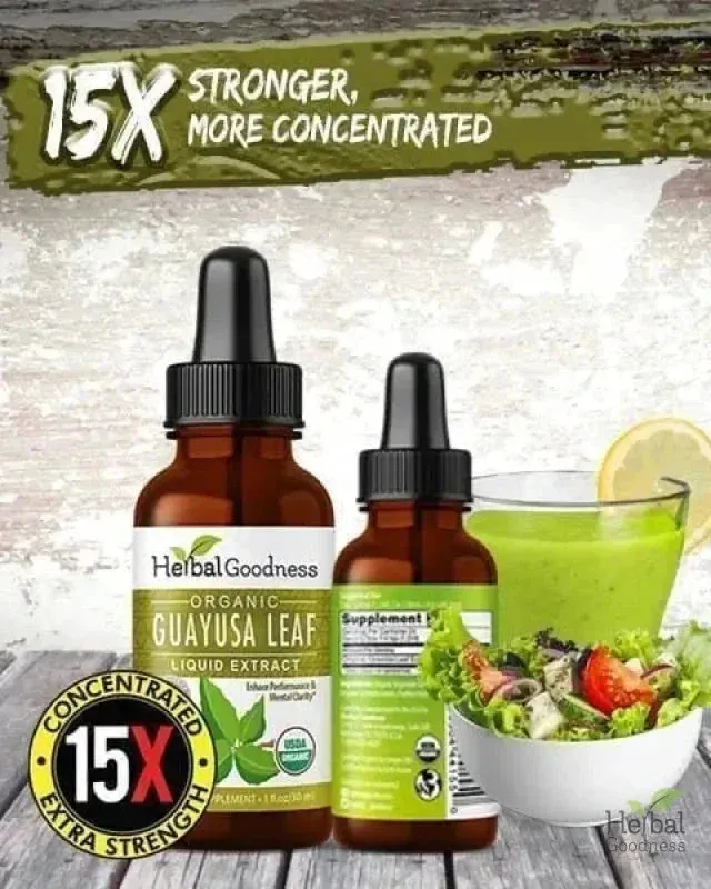 Guayusa Leaf Extract - Organic - Liquid - Energy, Focus & Alertness - Herbal Goodness