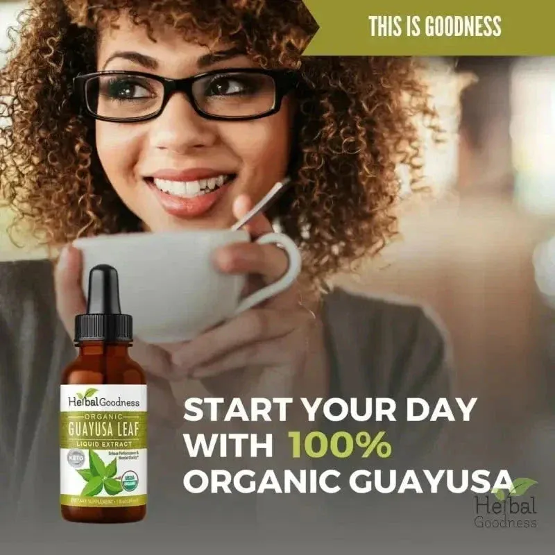 Guayusa Leaf Extract - Organic - Liquid - Energy, Focus & Alertness - Herbal Goodness