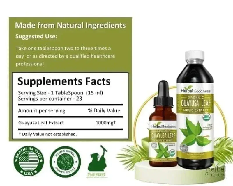 Guayusa Leaf Extract - Organic - Liquid - Energy, Focus & Alertness - Herbal Goodness