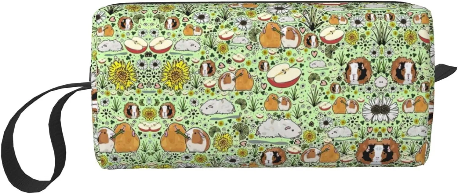 Guinea Pig print Cosmetic Makeup Bags Pouch with Zipper Makeup Bag Travel Cosmetic Bags,Travel Toiletry Case