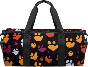 Gym Bags for Women,Duffle Bag for Travel,Bones and Paw Print,Gym Bag for Men