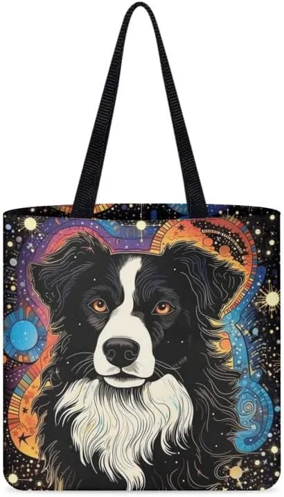 Halloween Pumpkin Reusable Canvas Tote Bag Bloodstained Bat College Cloth Book Bags Maple Leaf Grocery Shopping Bag
