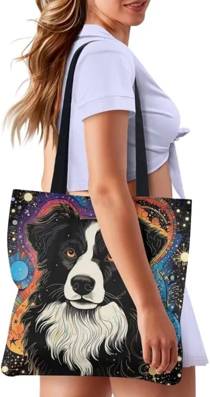 Halloween Pumpkin Reusable Canvas Tote Bag Bloodstained Bat College Cloth Book Bags Maple Leaf Grocery Shopping Bag