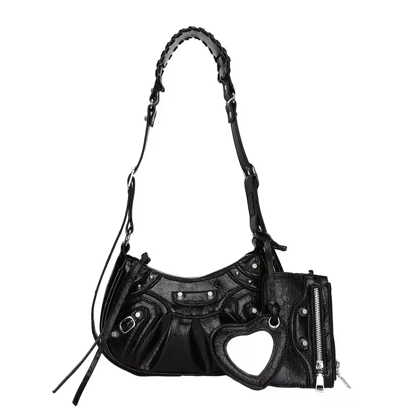 Heartbreaker Studded Shoulder Bag
