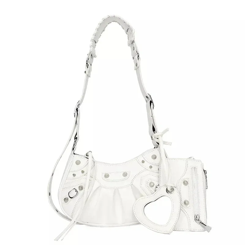 Heartbreaker Studded Shoulder Bag