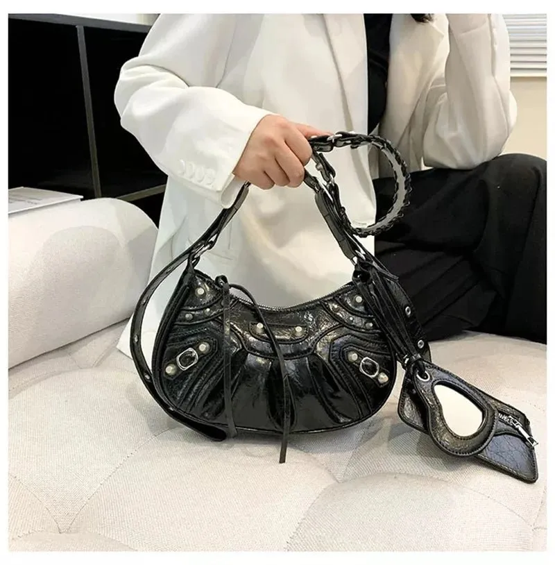 Heartbreaker Studded Shoulder Bag