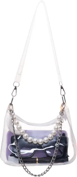 Heliltd Clear Purse for Stadium Events Small Clear Bag Stadium Approved Bag With 3 Strap Stadium Approved Bags for Concerts