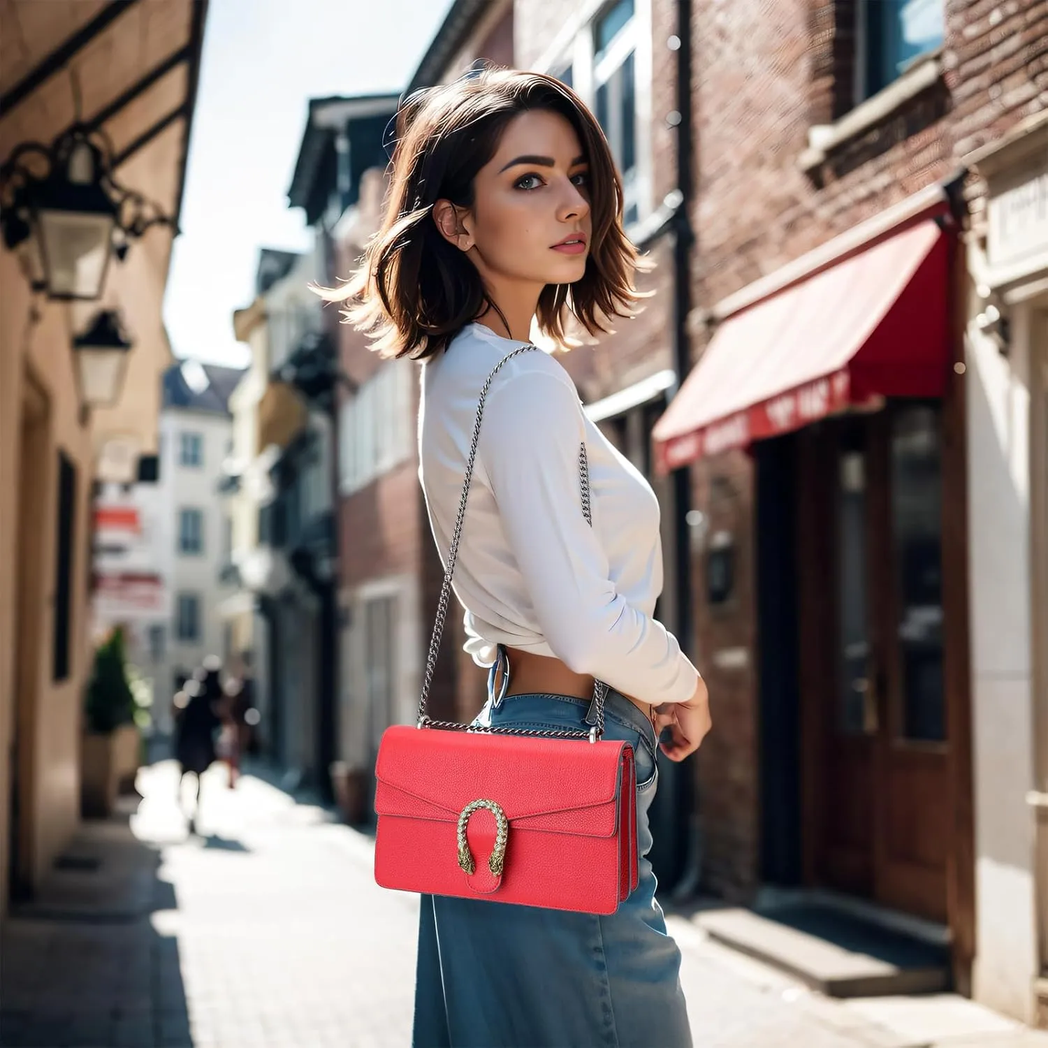 High-End Genuine Leather Shoulder Bag for Women, Stylish Handbag for Ladies, Refined Tote Purse, Crossbody Bag
